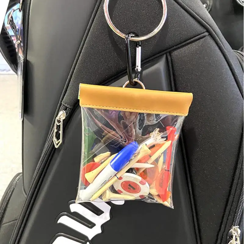 Golf Tees Bag Waterproof Golf Tees Pouch Bag Organizer Transparent Large Capacity Golf Accessories For Convenient Storage