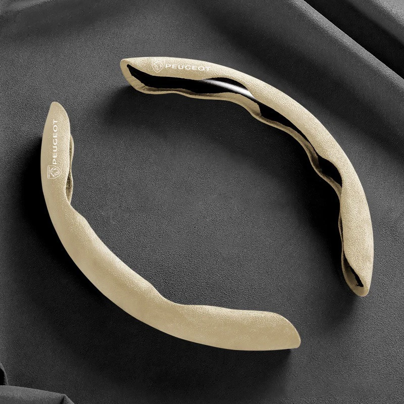 Suede Car Steering Wheel Cover Booster Anti-slip Cover For Peugeot 308 307 208 206 306 207 108 301 508 RCZ Rifter 3008 Accessory