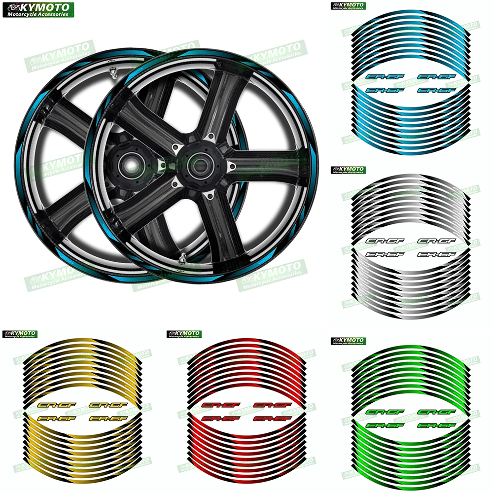 

Reflective motorcycle accessories 17 inch front and rear wheel decals fairing hub rim sticker decoration suitable for ER-6F ER6F