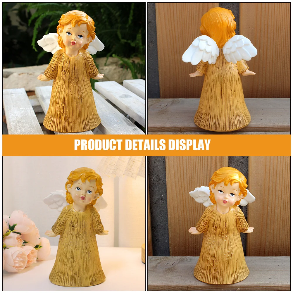 

Resin Angel Statue Home Decor Stable Base Indoor Outdoor Use Gift Idea Yard Decorations Outdoor Garden Decor Angel Statue