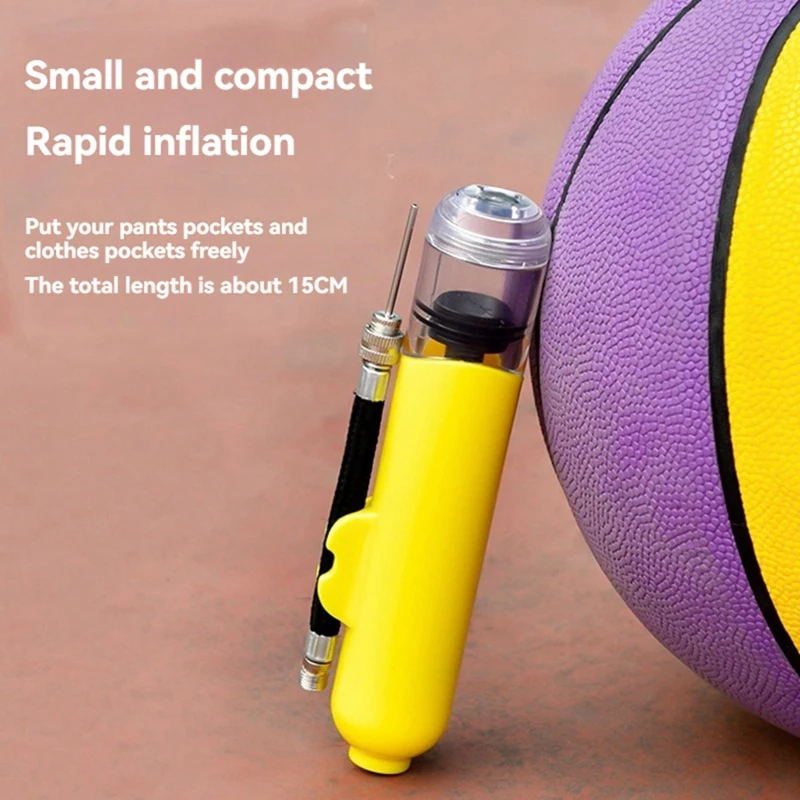 Two-Way Mini Ball Pump Football Basketball Volleyball Toy Swimming Ring Life Jacket Inflatable Portable Pump