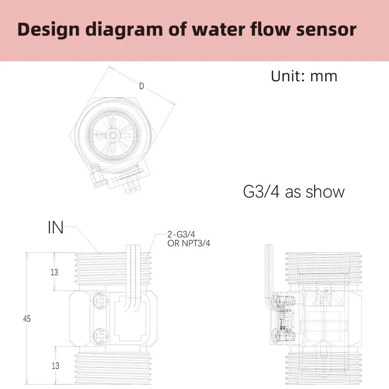 Medidor De Sensor De Fluxo De Água, Hall Pulse Signal, Material De Cobre, Adequado Para Aquecedores De Água, Dispensadores De Água, Máquinas De Café