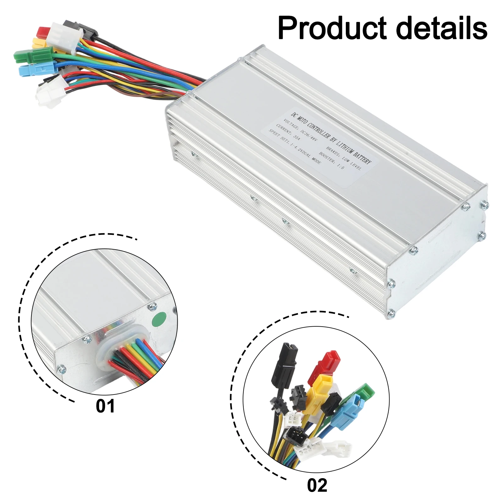 

For E-bike Conversion 35A Motor Controller Electric Bike Controller Low Voltage Protection DC30 40 0.5V Brake Input Low Level