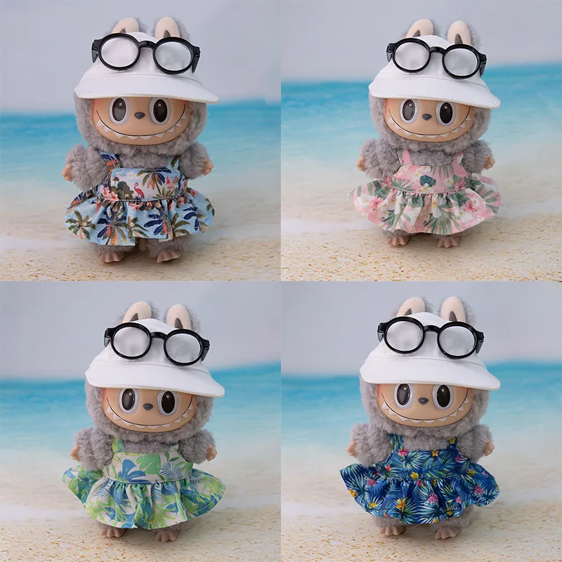 

Лидер продаж, комплект пляжного платья 15/17 см для кукол Labubu, идеально подходящий для поколений I/II/III | Наряды и аксессуары для вечеринок Breezy Sitting Party