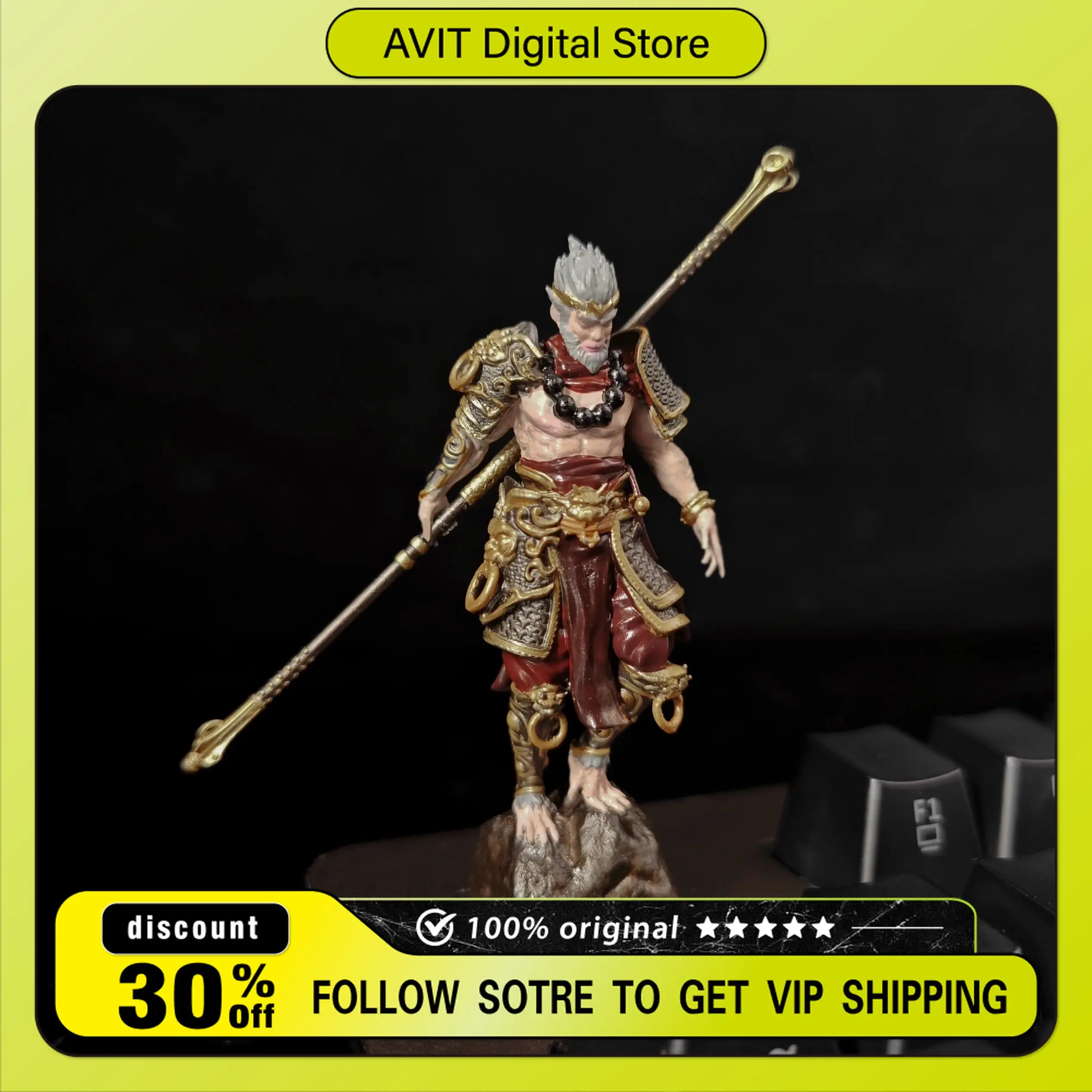 

Клавиатурные колпачки Black Myth: Wukong с 3D-печатью для самостоятельной сборки, с подсветкой, для ПК-гейминга, классический набор, игровые аниме-подарки