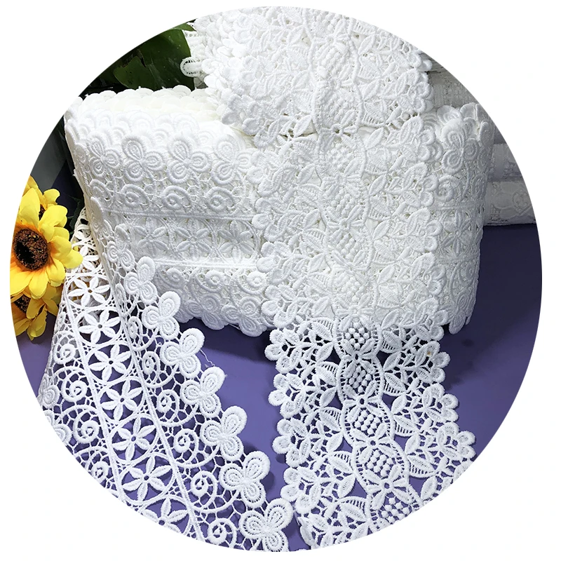 Milk Silk Bar Code Water Soluble Lace Fabric Widely Popular Blank Large Wedding Dress Accessories Skirt Sewing Trim Decoration