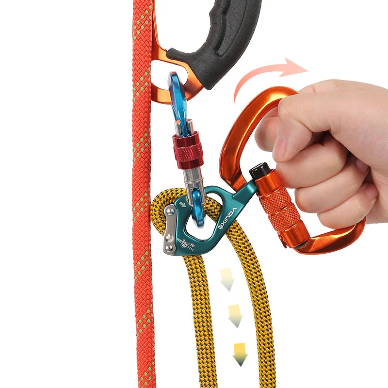 XINDA High Quality Adjust Cowstail Positioning Lanyard Adjuster For Ascending Descending Rock Climbing SRT Caving