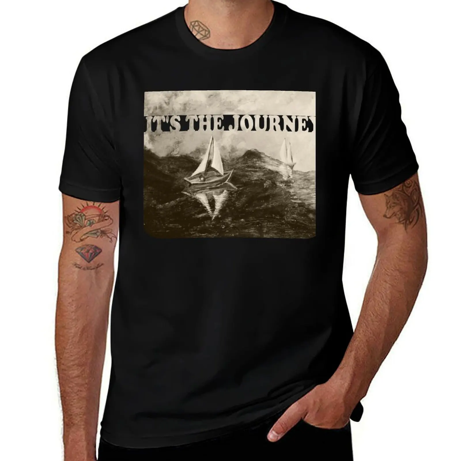 

Boats on the Sea T-Shirt t shirts for man cotton soft t shirt man casual T-Shirt