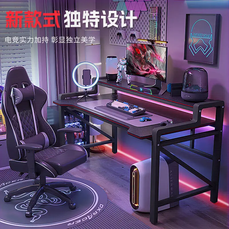 

Bedroom home desktop computer desk desk bookshelf integrated