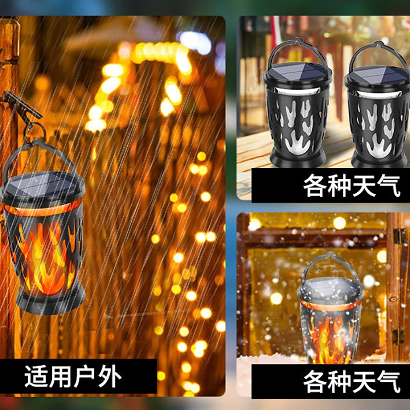 

2026 New Outdoor Solar IP65 Courtyard Light Flame Light Lawn Light Garden Decoration Landscape Atmosphere Light 28LED HOT
