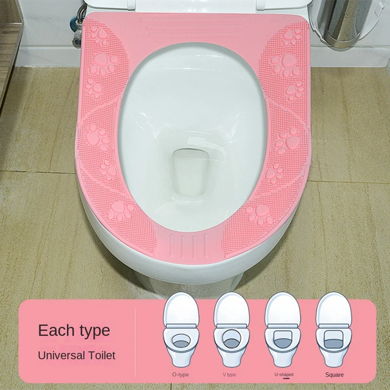 2 Pack Toilet Seats Cover Silicone Resusablet Oilet Lid Covers For Adults & Kids Potty Training For Oval, Round Toilets