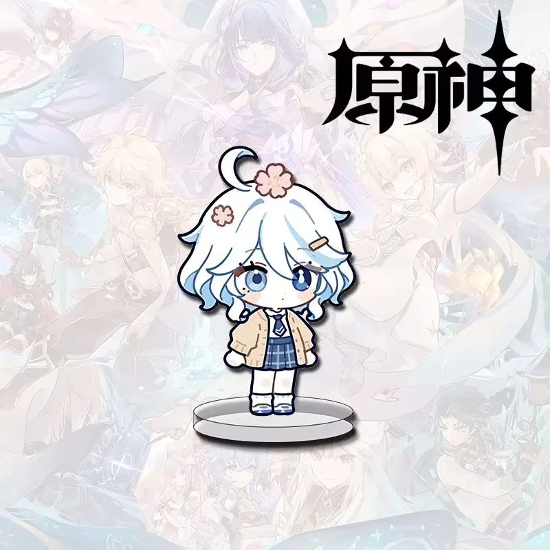 A Q-version poster of the "Genshin Impact" merchandise featuring "Funina, Yachiko, Keiharu, Kuri" book desk decoration