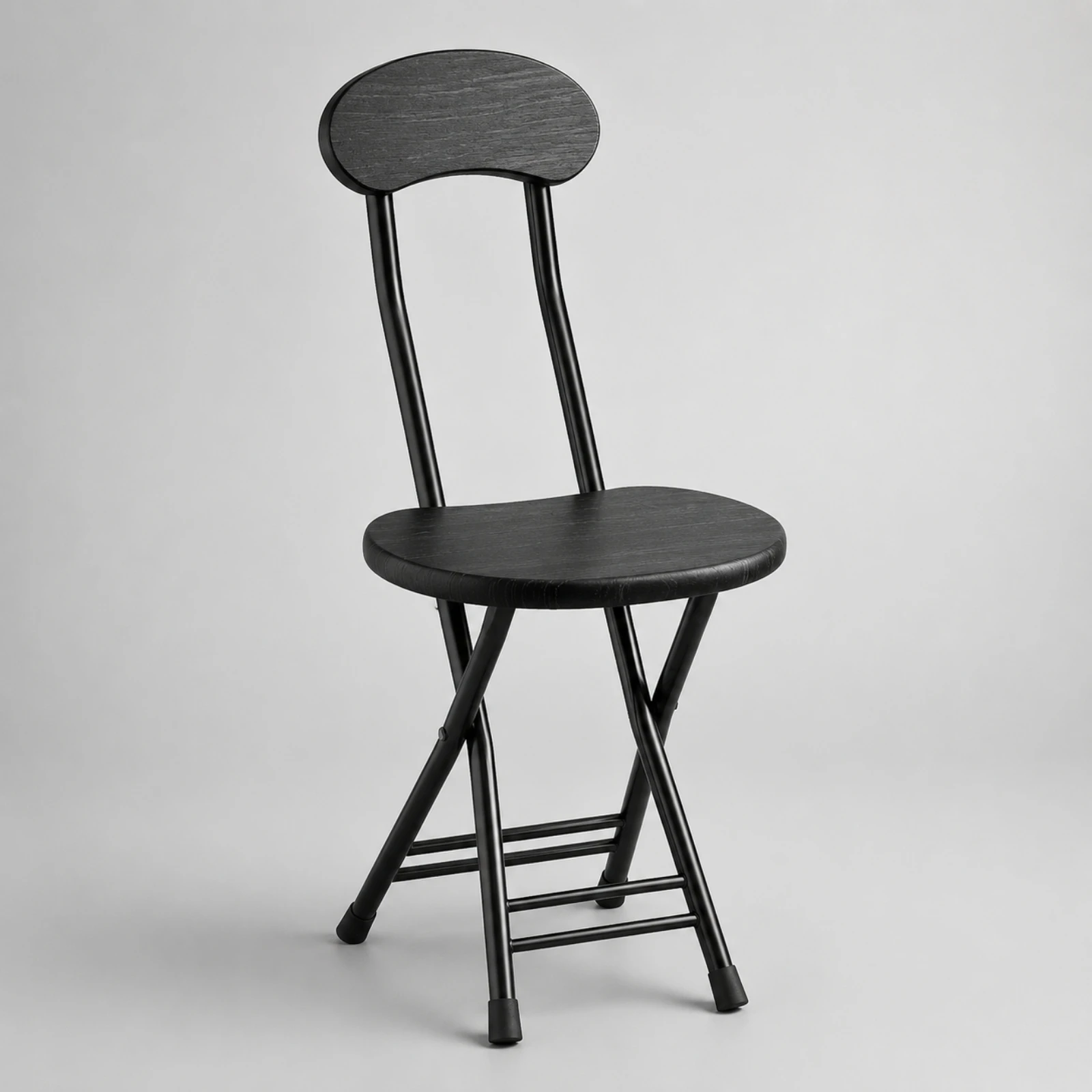 Portable Folding Dining Chair Lightweight Folding Dining Chair Foldable Seat with Crossed Legs Supportive Seating Comfortable