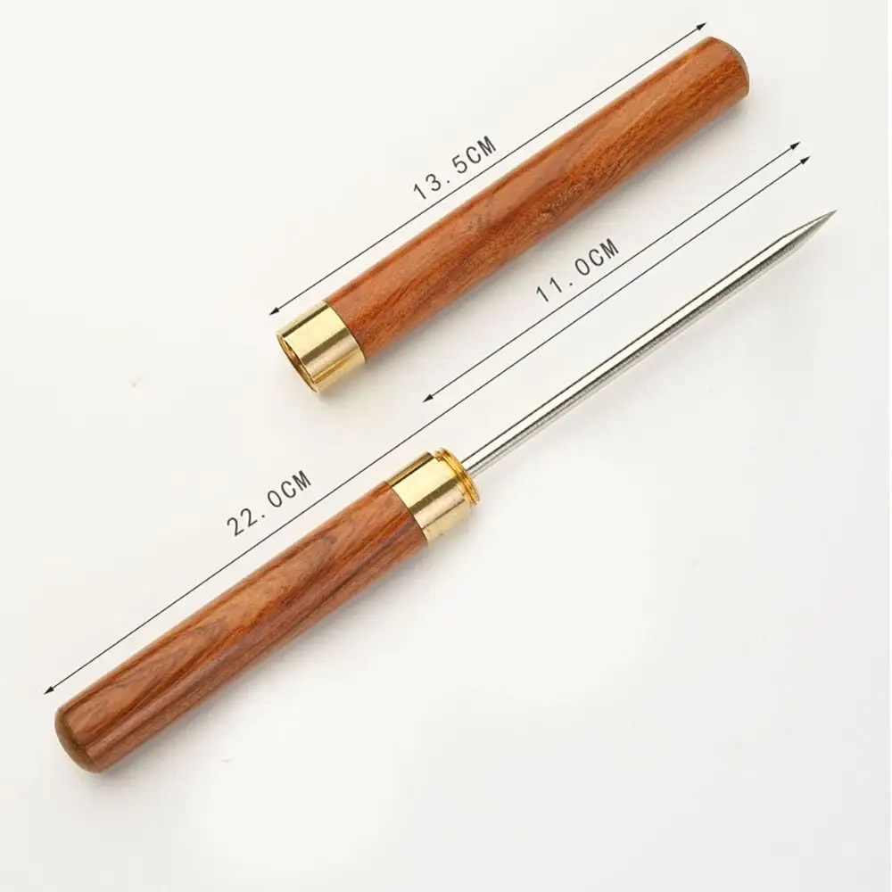 Breaking Ice, Three Pronged Stainless Steel Ice Pick with Safety Wood Handle, Ice Crusher Tool Ideal for Bars, Bartender