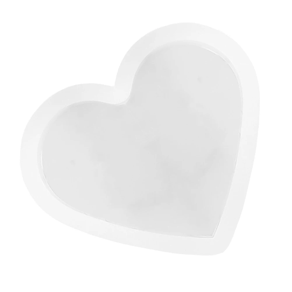 

Heart Shaped Coaster Mold Silicone DIY Crafts Making White Silica Gel Easy Demould Non Sticky Durable Practical Premium Material