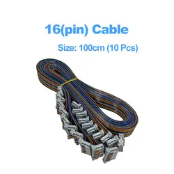 Cables de datos de cinta plana con pantalla LED, Cables de señal de cobre puro, conexión de tarjeta a módulo lateral, 10 piezas, 40cm, 60cm, 100cm de longitud, 16 pines