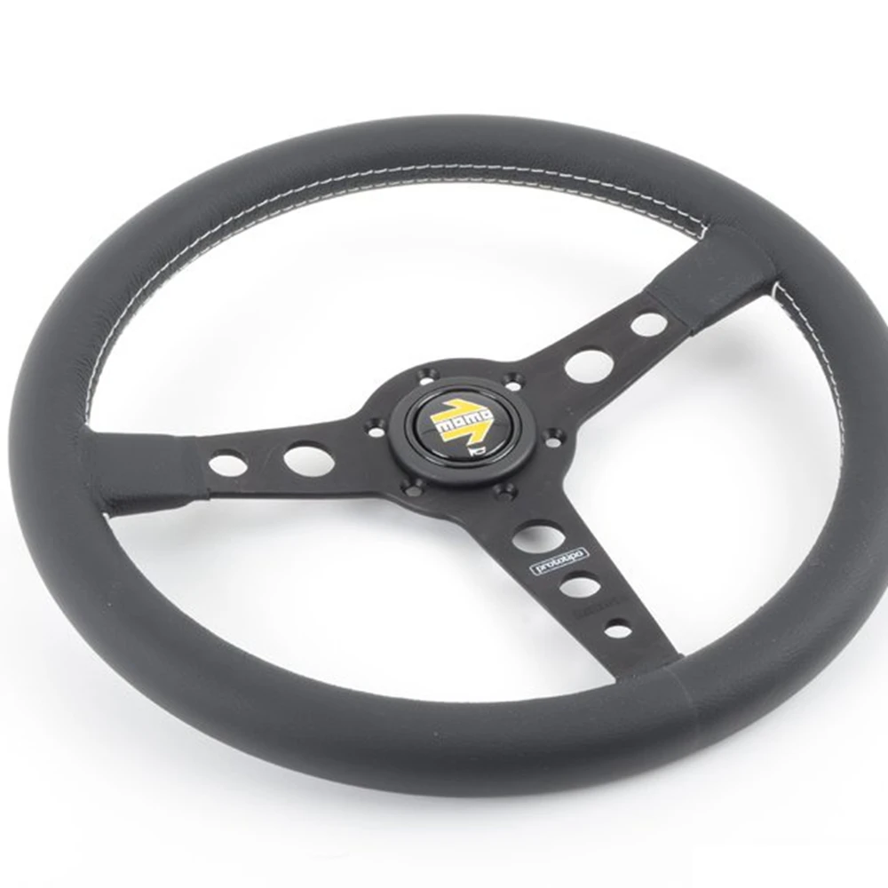 Universal Drift 350mm MOMO PROTOTIPO Racing Steering Wheel Car Leather JDM MOMO Steering Wheel Volantes For VW HONDA TOYOTA BMW