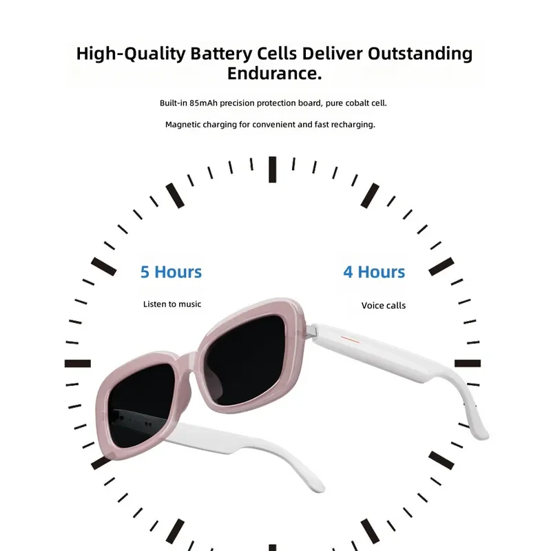 Smart Bluetooth Glasses AI Translation Wireless Headset Music Photo Capture Wearable Tech for Men Women Unisex Audio Eyewear