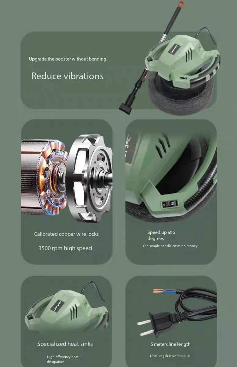 Wooden Floor Waxing Machine, Household 6-Speed Adjustable Electric Polishing Machine For Marble, Ceramic Tiles And Leather Goods
