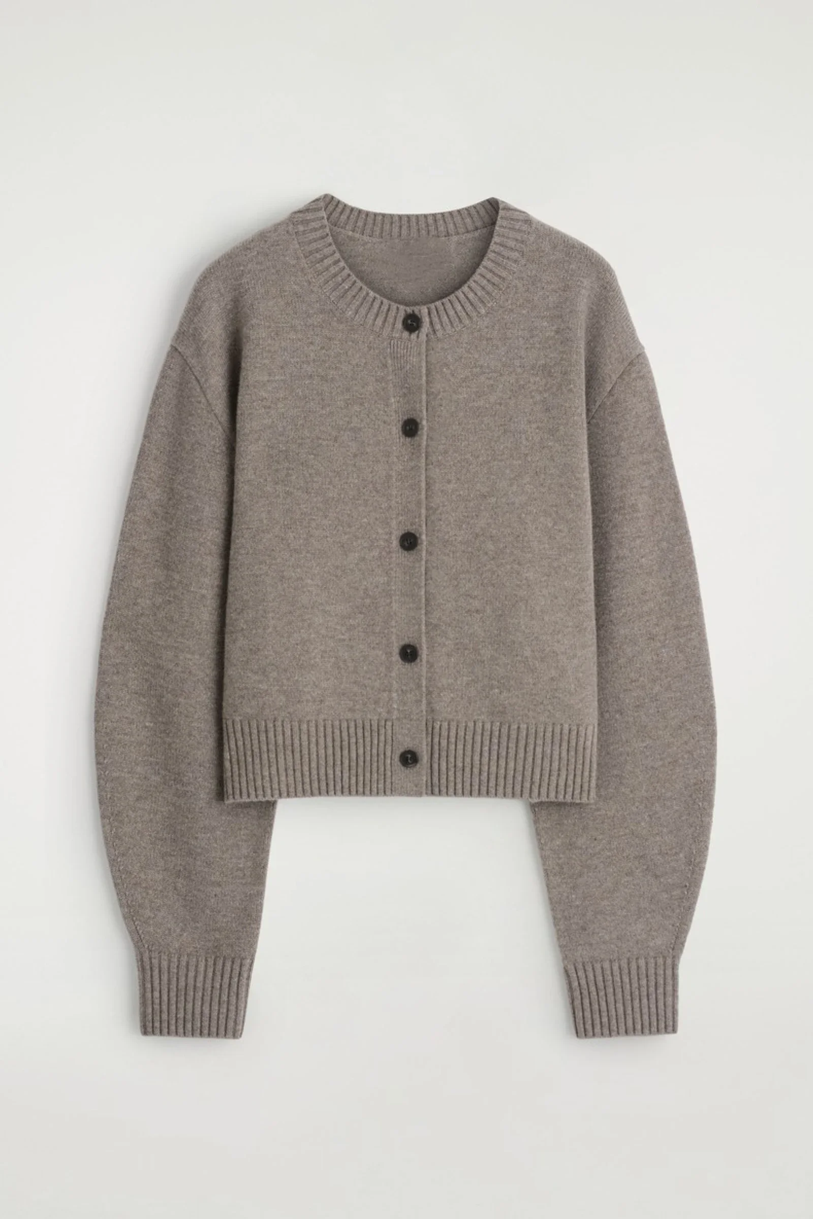 زي أثيري 2025 YAZHIMEI شتاء نمط جديد من الموضة النسائية غير الرسمية القياسية رقبة مستديرة رمادي المخلوطة سترة مشغولة من الصوف #1