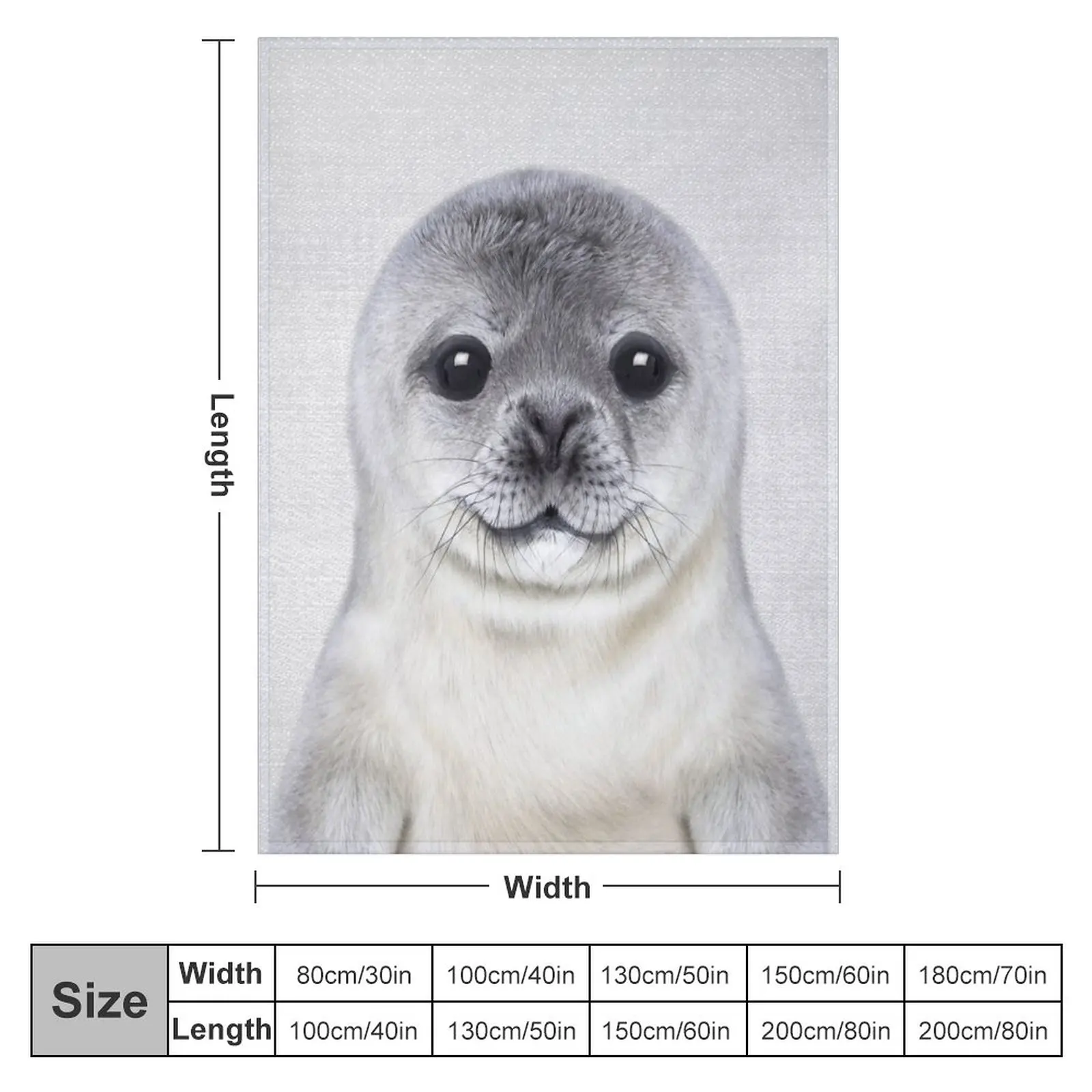 Baby Seal - Colorful Throw Blanket Moving Blanket For Sofa Thin blankets and blankets Blanket Luxury