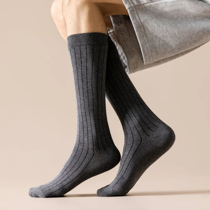 3/6 أزواج من الجوارب الرياضية القطنية عالية الجودة للرجال والنساء جوارب ضغط لدعم العجل باللون الأبيض لتشغيل كرة الطائرة وركوب الدراجات #5