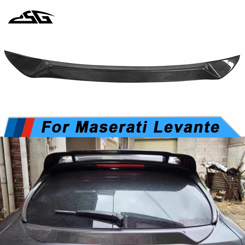 

Carbon Fiber Tail Fins Rear Trunk Lid Spoiler Wing For Maserati Levante Car Spoiler Trunk Lid Upgrade