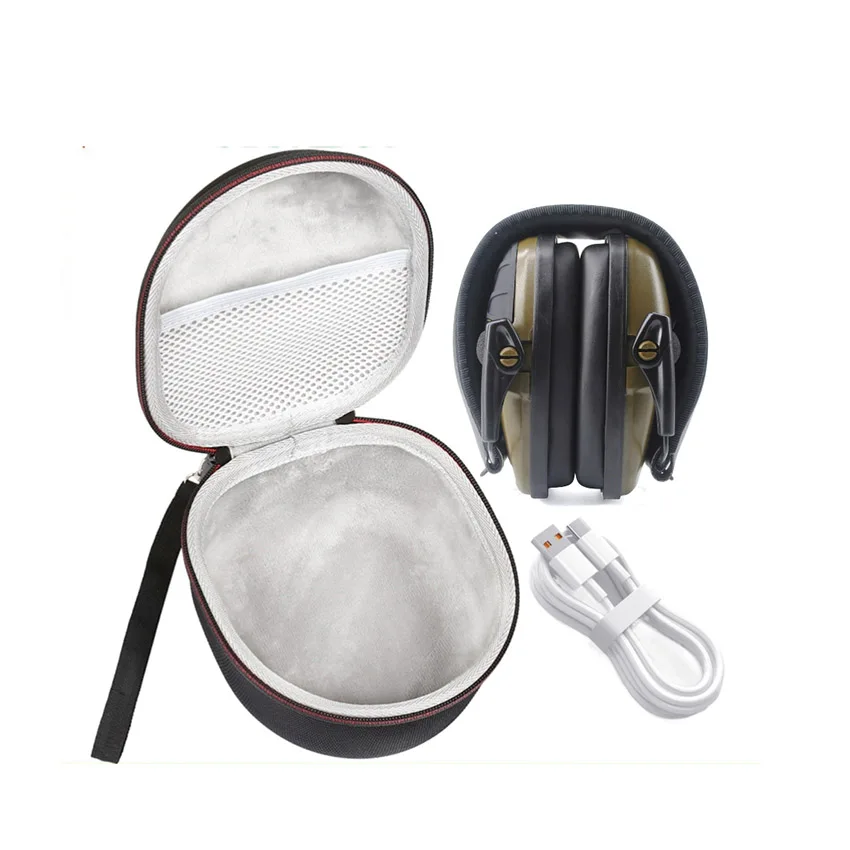 Bolsa de almacenamiento de auriculares portátil, bolsa grande para auriculares EVA, organizador plegable para auriculares Bluetooth