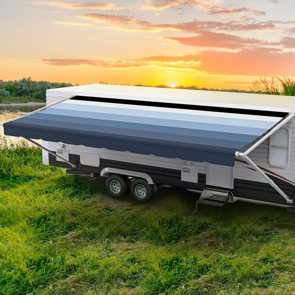 

RV Awning Fabric Replacement - Heavy Duty Weatherproof Vinyl - Universal Outdoor Canopy, Customized