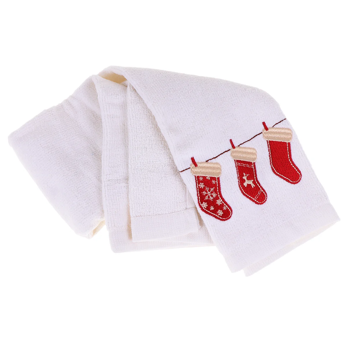 

Christmas Embroidered Face Towel Premium Cotton Durable Creative Facial Christmas Gift Sock Pattern