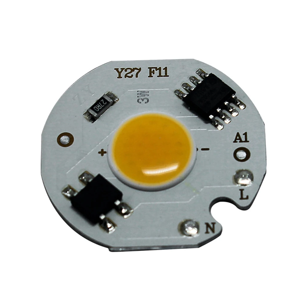 Mini Lampe à Diode Puce LED pour Projecteur, Sans Pilote, Haute Tension, COB, 3W, 5W, 7W, 10W, 12W