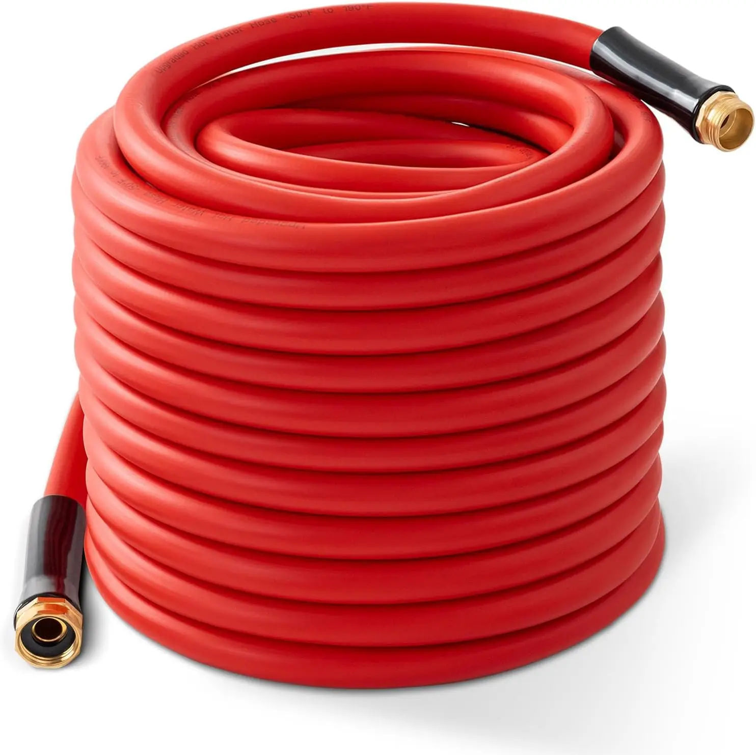 

Garden Hose 100ft x 3/4” Hot Water Hose, Heavy Duty -50°F to 190°F,Burst 600Psi Flexible Upgraded Rubber Hoses,3/4” Solid