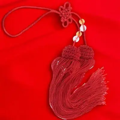 

Elegant Chinese Style Pendant Red Knot Ornament Decoration For Martial Arts Dance Performance Soft Comfortable Plastic Thread