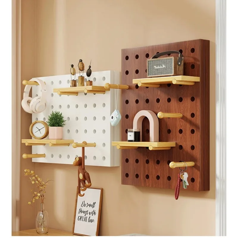 Decorative Electrical Panel Cover Board Wall-Mounted Cream Pegboard Circuit Breaker Box Organizer for Indoor Concealment