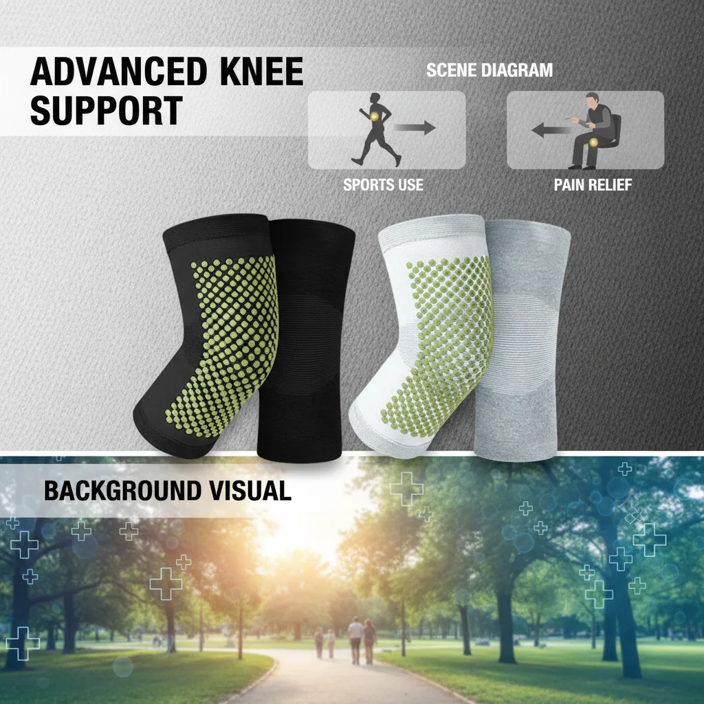 

2 шт. Самонагревающиеся наколенники из турмалина с инфракрасным излучением для согревания и поддержки коленей, накладки для ног для облегчения боли в суставах