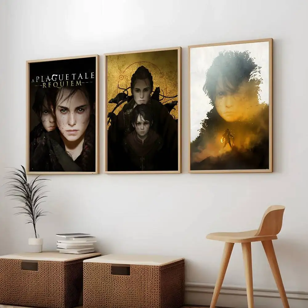 Game A P-Plague Tale Requiem Poster art painting sticker with prints Home bedroom living room decoration gift