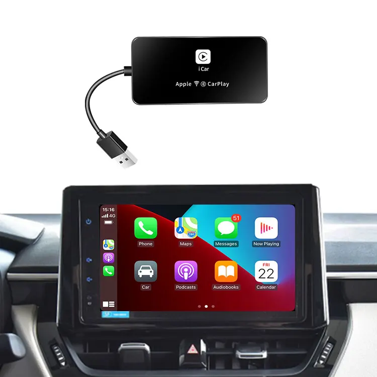 wholesale hot selling 2022 auto mini ai box Portable carplay wireless adapter car play for auto