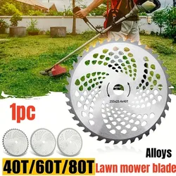 1pc Durable 40/60/80 Teeth Mower Head, Blade Wood Mower Disc Fixed Four-Piece Set for Lawn Mower, Garden Weed Mower Parts