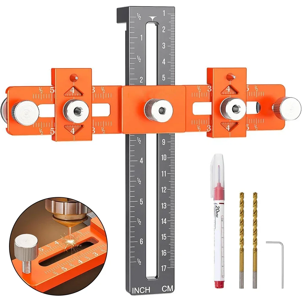 

Aluminum Alloy Drilling Tool Pressing Punch Locator Guide As Show Cabinet Door Handle Aluminum Alloy Construction