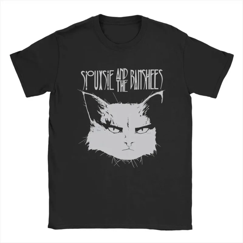 Men Siouxsie And The Banshees Cat Lovers T Shirts Cotton Clothes Vintage Short Sleeve Crew Neck Tee Shirt Printed T-Shirt