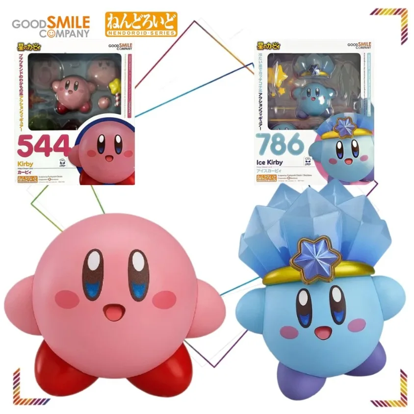 Good Smile Nendoroid Kirby y Ice Kirby, Serie Kirby, Figuras de Acción de Anime Versión Q, Muñecos Coleccionables, Regalos, Decoración, Juguetes