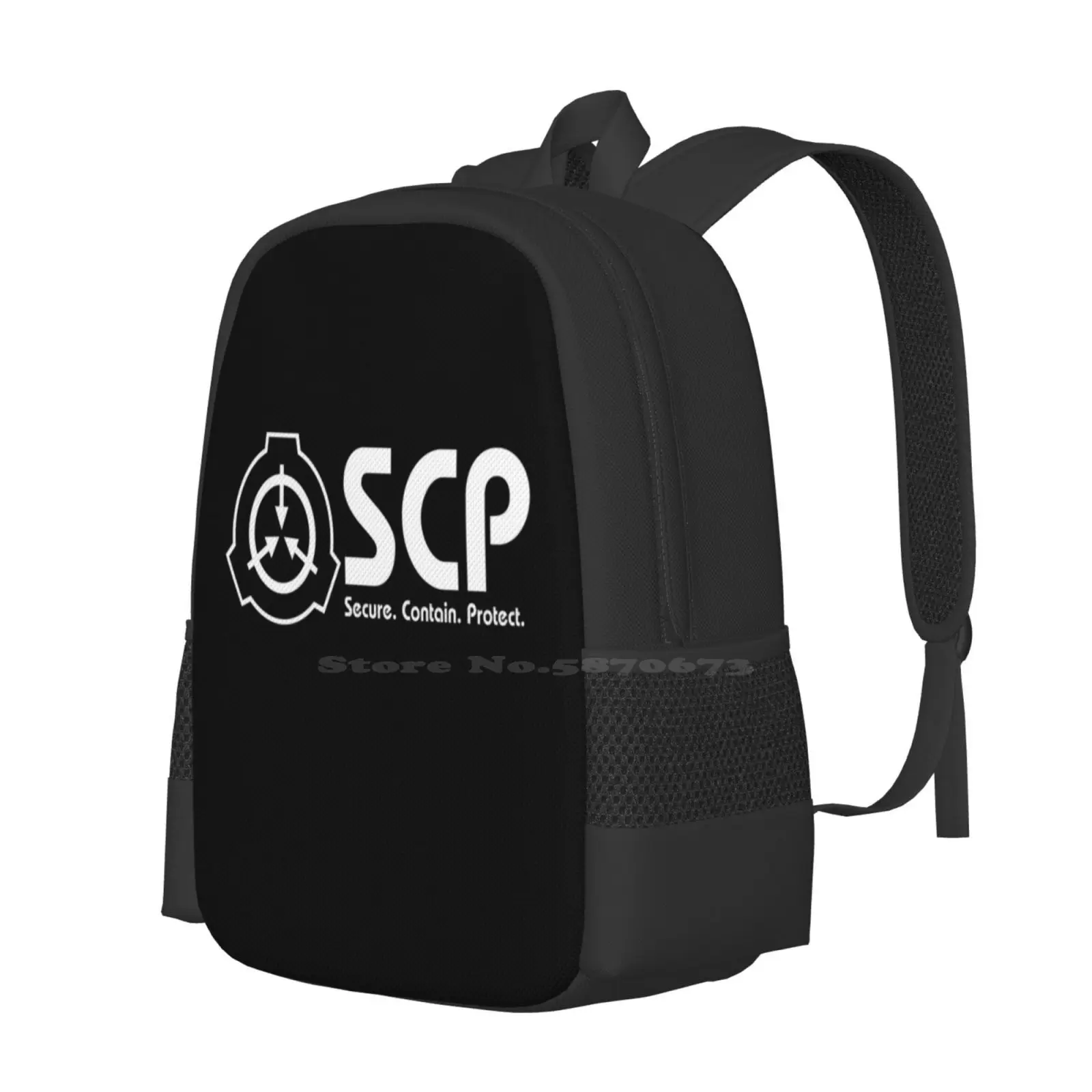 Scp مؤسسة شعار رائجة البيع على ظهره حقائب أنيقة آمنة تحتوي على حماية شعار Scp الأساس