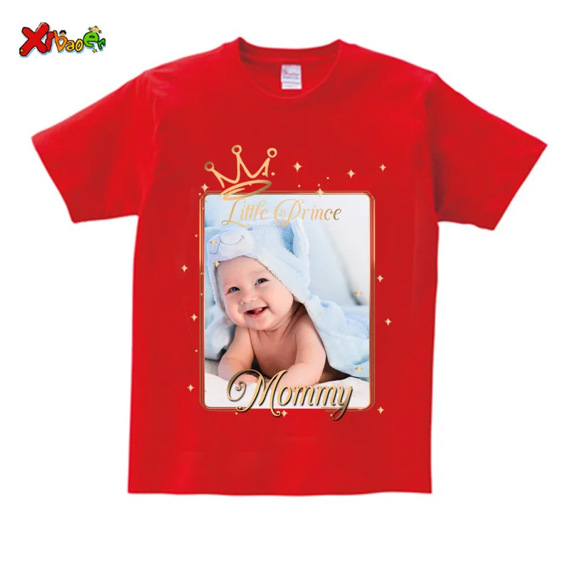 Personalized Shirts Birthday Photo Shirt Red Tshirts Boys Party Matching Shirts Christmas Party Outfits Mom Dad Matching Clothes