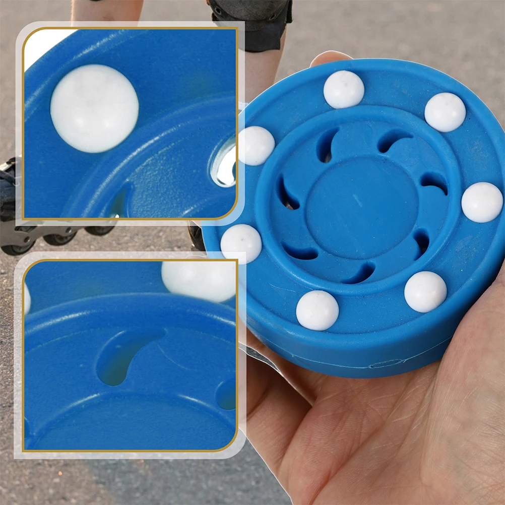 2 قطعة تدريب عفريت الأسطوانة لعبة الهوكي ملحق السلس مزلق سطح منخفض الاحتكاك كرات الهوكي المهنية لممارسة #5