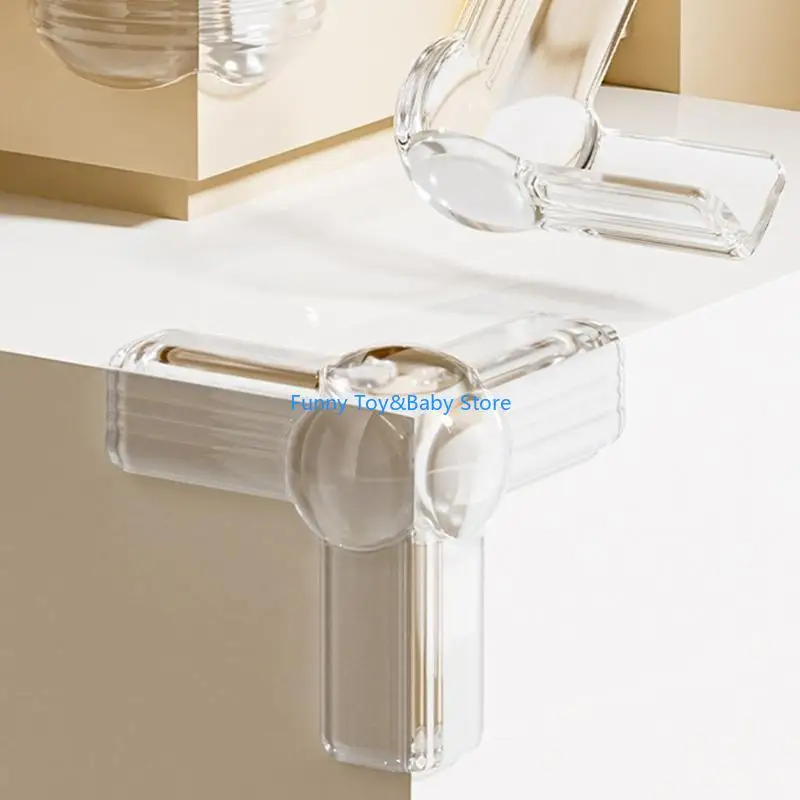 

4pcs Clear PVC Corner Guards Baby Proofing Furniture Edges Protectors For Tables C90B