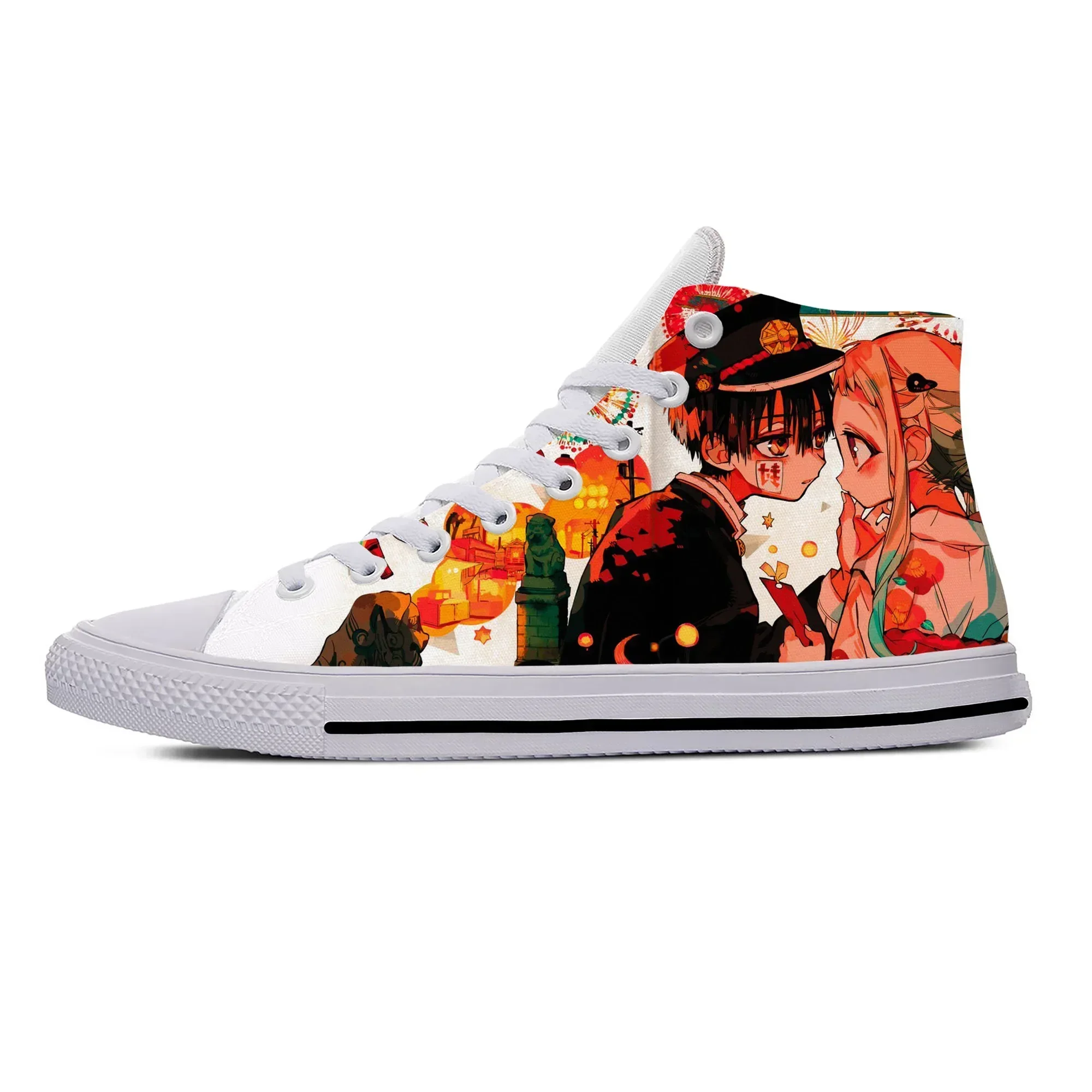 

Anime Manga Cartoon Comic Toilet Bound Hanako Kun Casual Cloth Shoes High Top Lightweight Breathable 3D Print Men Women Sneakers