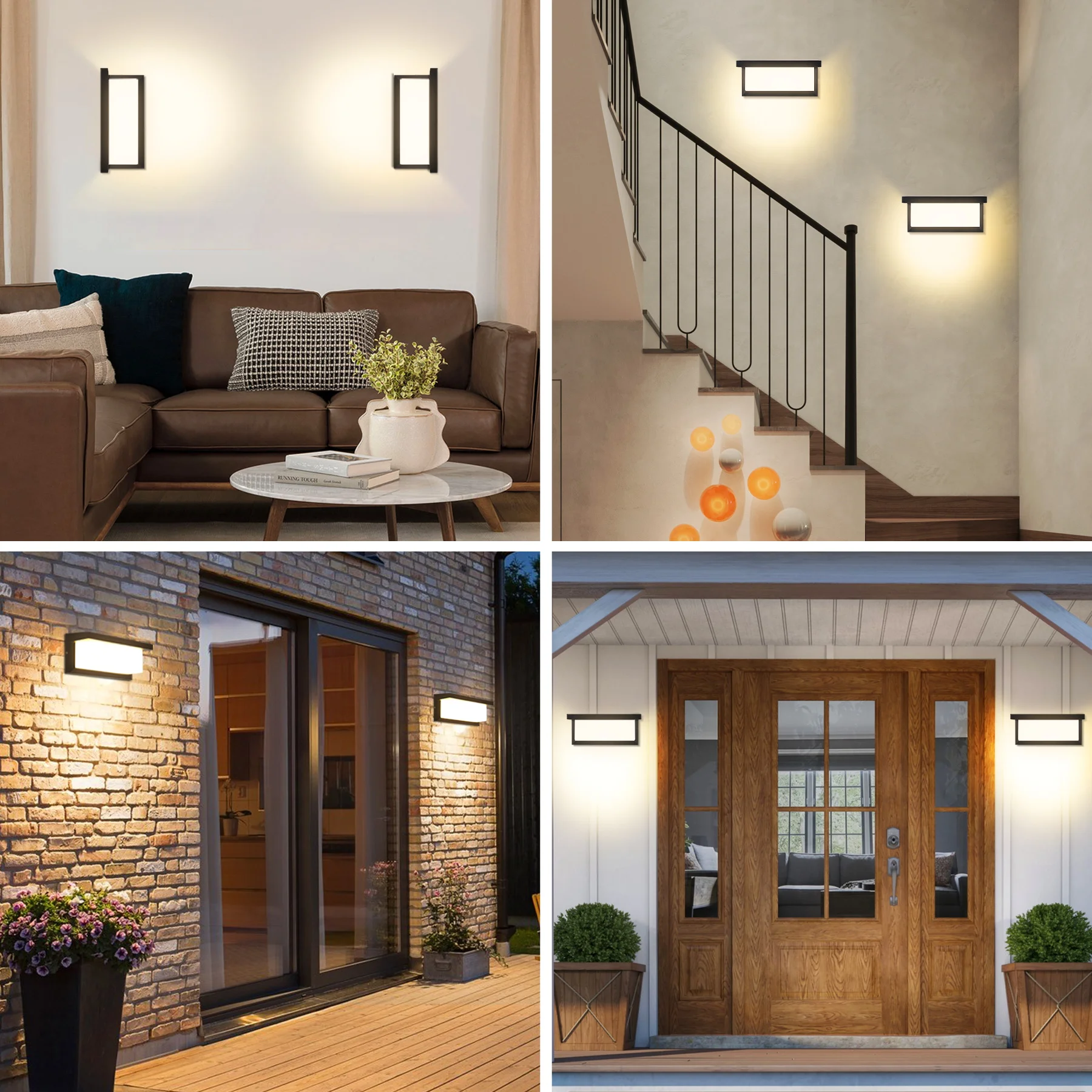

Vintage Wall Light Room Decoration Lamps LED Porch Lights Court Balcony Lighting Indoor Living Room Bedroom Rectangle Wall Lamp