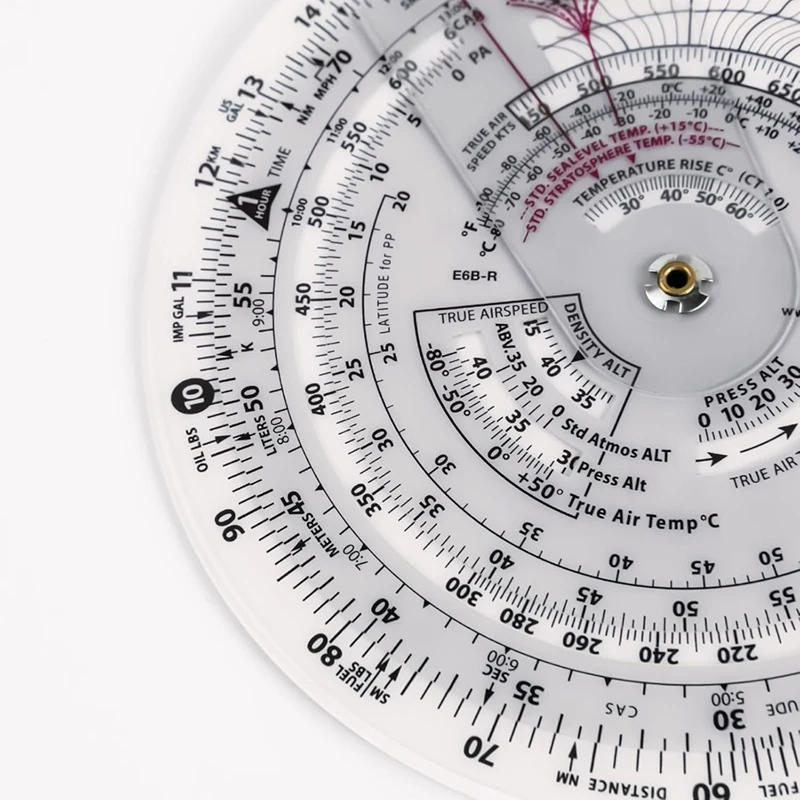 Top!-Diameter Circular Flight Computer, Flight Computer Calculator Standard Flight Training Student Use IFR VFR