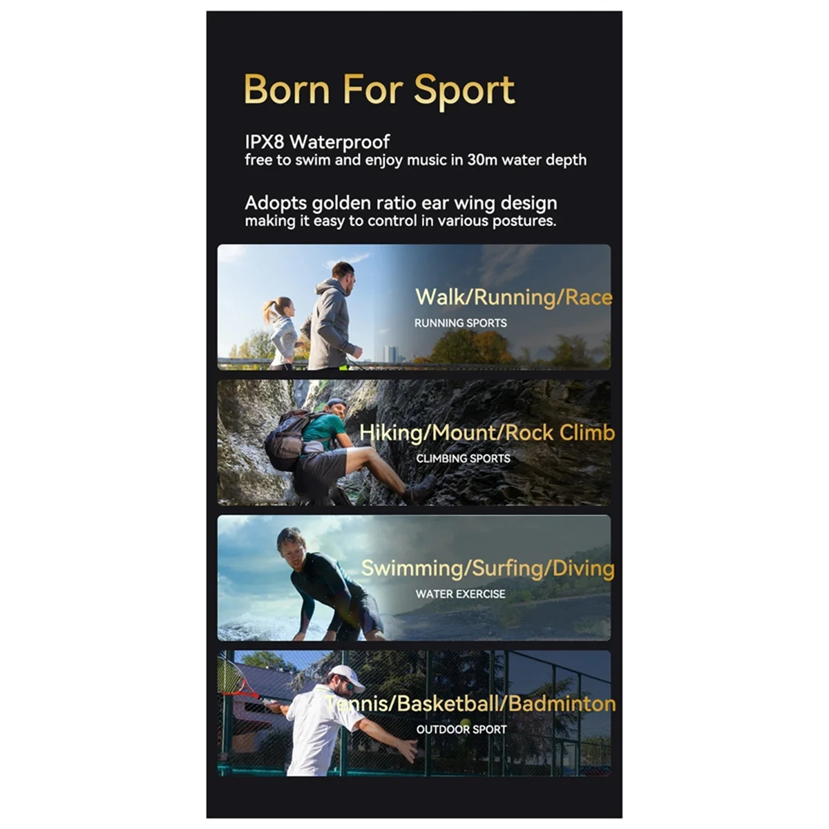 A10I S10 Bluetooth 5.4 Knochenleitung Drahtlose Kopfhörer 30 Meter Tiefe IPX8 Wasserdichte Schwimm-Headsets 32 GB MP3-Player