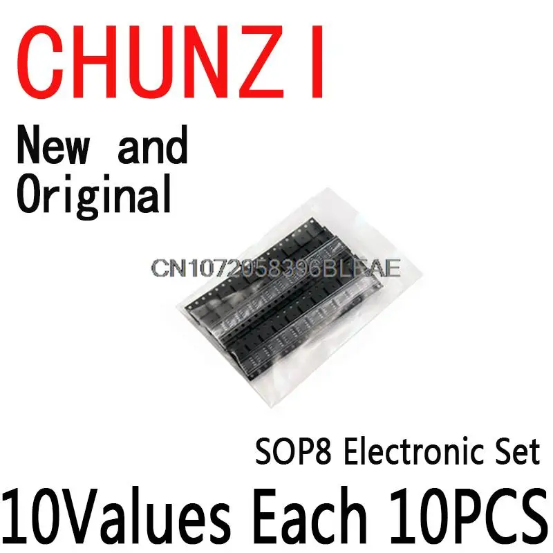 10 قيم * 10 قطعة SOP8 دائرة مكبر للصوت SMD لتقوم بها بنفسك مجموعة إلكترونية NE555 LM358 MC34063 LM393 LM386 LM1458 LM311 TL431 LM293 LM2903 #2
